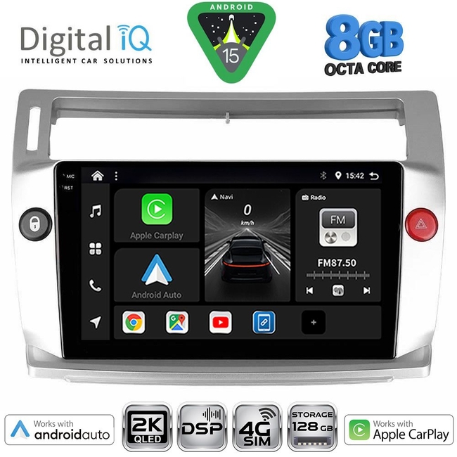 DIGITAL IQ BXF 11084SL_CPAA (9inc) MULTIMEDIA TABLET for CITROEN C4  mod. 2004-2011 (SILVER)