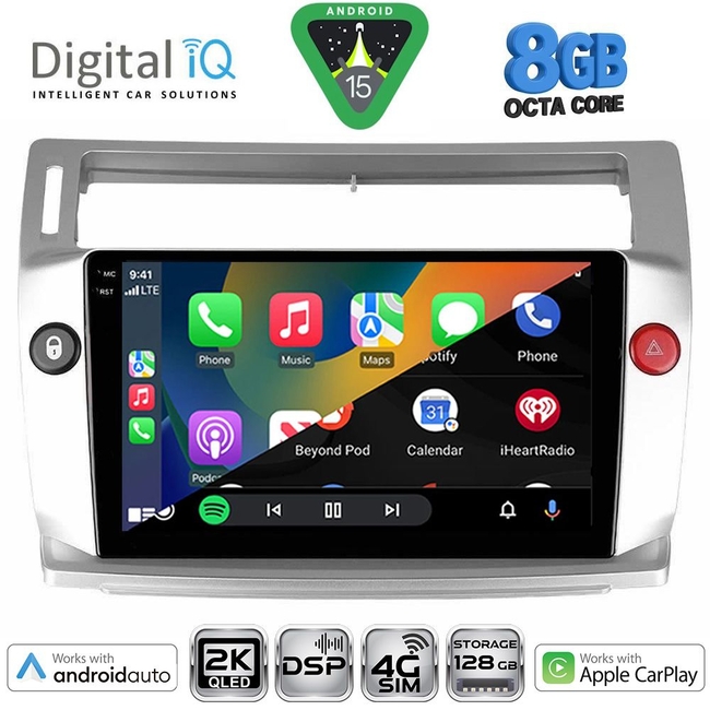 DIGITAL IQ BXF 11084SL_CPAA (9inc) MULTIMEDIA TABLET for CITROEN C4  mod. 2004-2011 (SILVER)