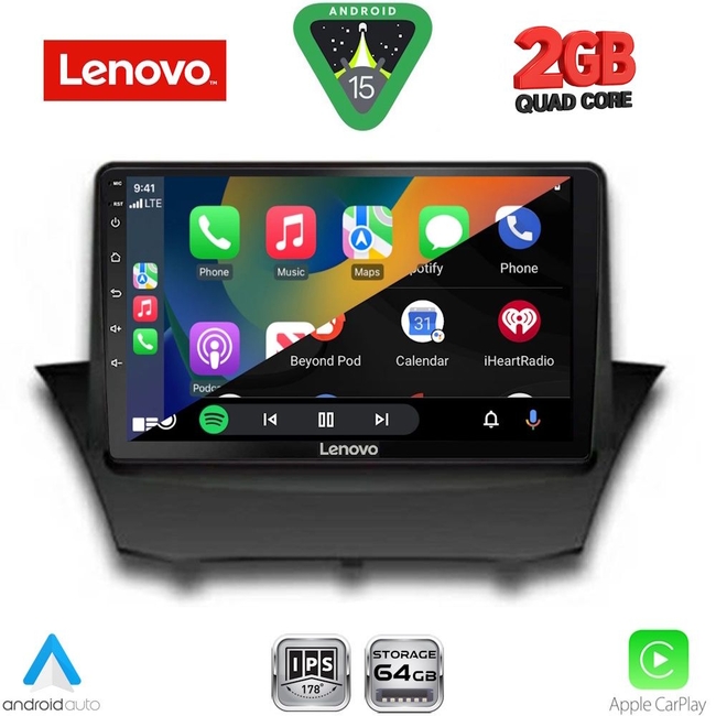 LENOVO LVD 2154A_CPA (9inc) MULTIMEDIA TABLET for FORD FIESTA mod. 2008-2017