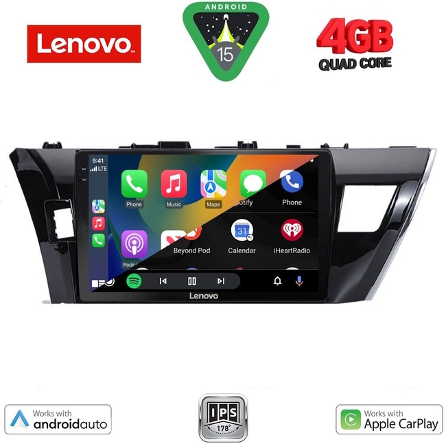 LENOVO LVE 8714SM_CPAA (10inc) MULTIMEDIA TABLET for TOYOTA COROLLA mod. 2013-2016