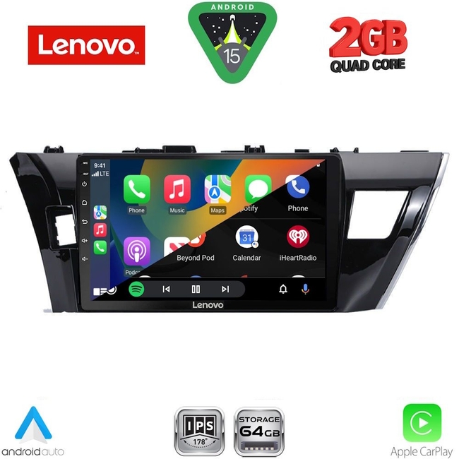 LENOVO LVD 2714SM_CPA (10inc) MULTIMEDIA TABLET for TOYOTA COROLLA mod. 2013-2016