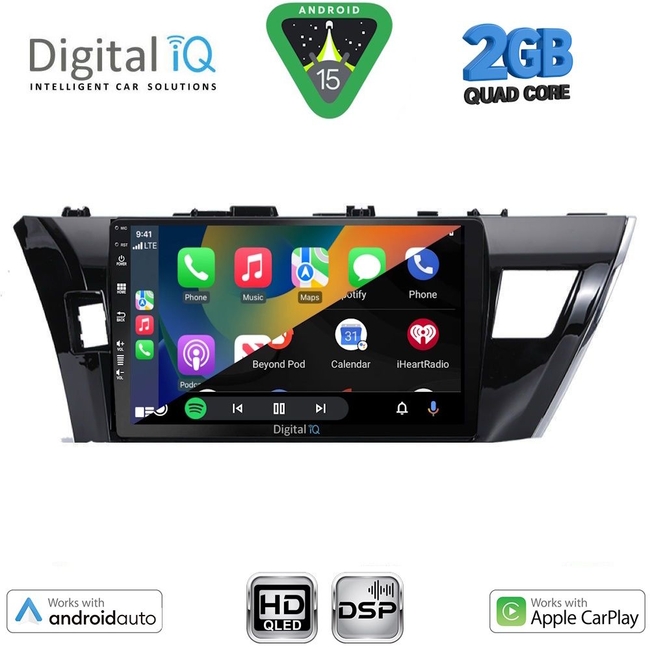 DIGITAL IQ BXC 3714SM_CPAA (10inc) MULTIMEDIA TABLET for TOYOTA COROLLA mod. 2013-2016