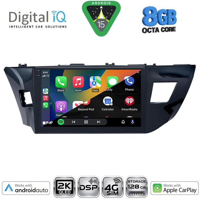 DIGITAL IQ BXF 11714MD_CPAA (10inc) MULTIMEDIA TABLET for TOYOTA COROLLA mod. 2013-2016