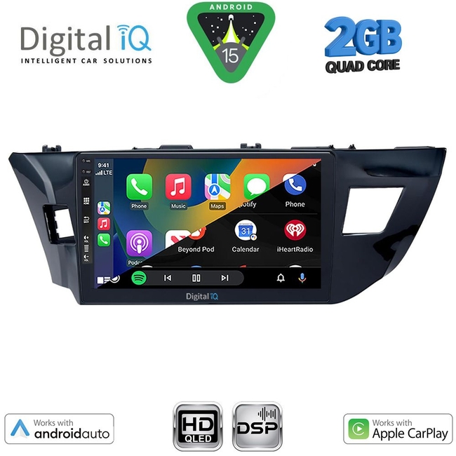 DIGITAL IQ BXC 3714MD_CPAA (10inc) MULTIMEDIA TABLET for TOYOTA COROLLA mod. 2013-2016