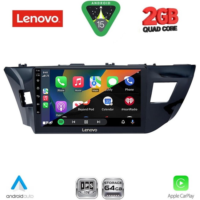 LENOVO LVD 2714MD_CPA (10inc) MULTIMEDIA TABLET for TOYOTA COROLLA mod. 2013-2016