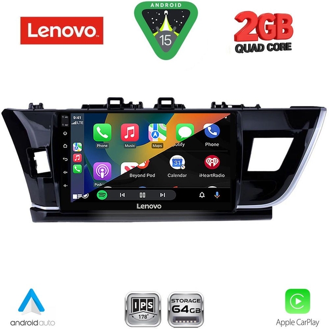 LENOVO LVD 2714BIG_CPA (10inc) MULTIMEDIA TABLET for TOYOTA COROLLA mod. 2013-2016