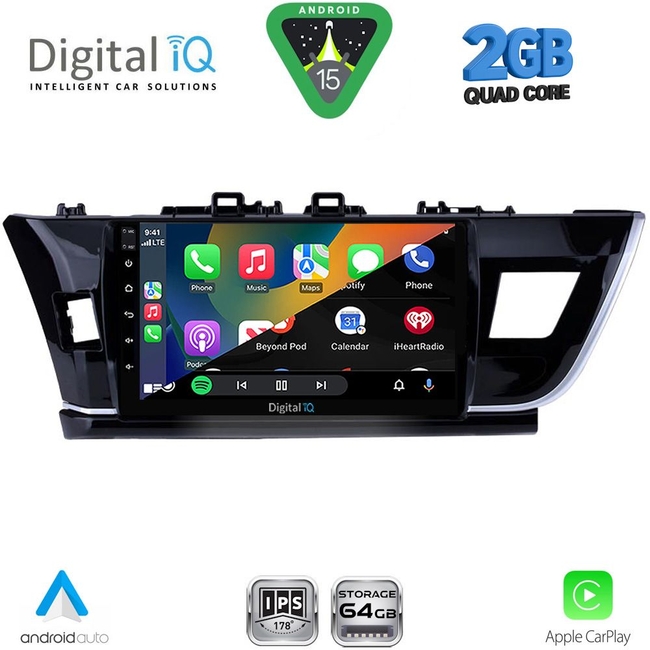 DIGITAL IQ RSD 1714BIG_CPA (10inc) MULTIMEDIA TABLET for TOYOTA COROLLA mod. 2013-2016