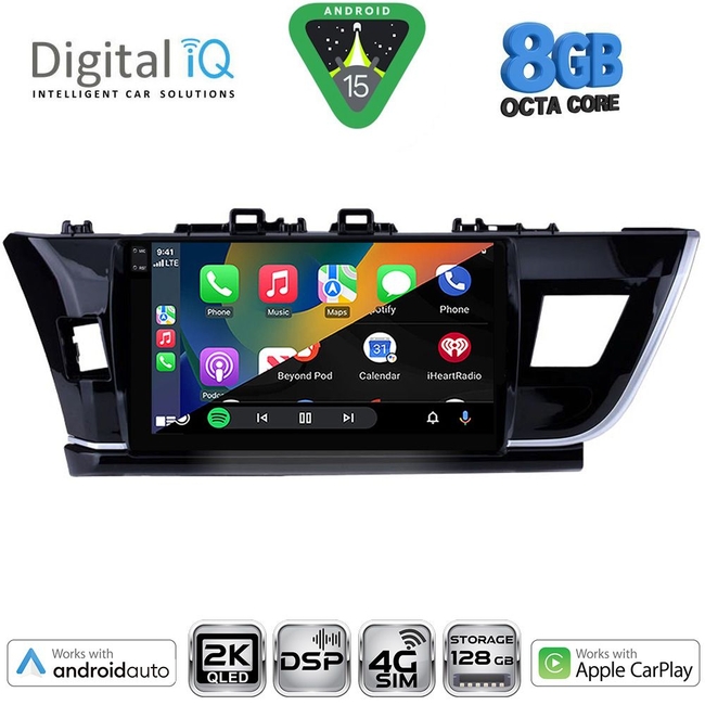 DIGITAL IQ BXF 11714BIG_CPAA (10inc) MULTIMEDIA TABLET for TOYOTA COROLLA mod. 2013-2016