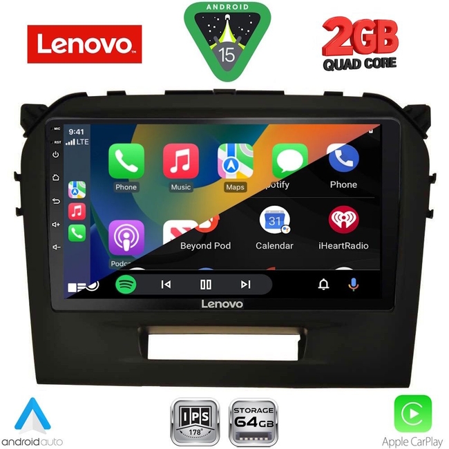LENOVO LVD 2697BL_CPA (9inc) MULTIMEDIA TABLET for SUZUKI VITARA mod. 2016-2025 (BLACK)