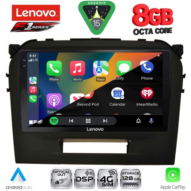 LENOVO SSR 10697BL_CPA (9inc) MULTIMEDIA TABLET for SUZUKI VITARA mod. 2016-2022 (BLACK)