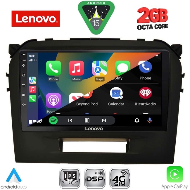 LENOVO LVF 5697BL_CPA (9inc) MULTIMEDIA TABLET for SUZUKI VITARA mod. 2016-2025 (BLACK)