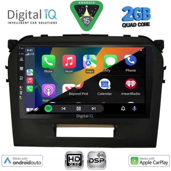 DIGITAL IQ BXC 3697BL_CPAA (9inc) MULTIMEDIA TABLET for SUZUKI VITARA mod. 2016-2025 (BLACK)