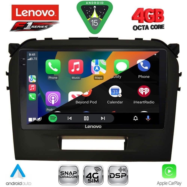 LENOVO SSQ 9697BL_CPA (9inc) MULTIMEDIA TABLET for SUZUKI VITARA mod. 2016-2022 (BLACK)