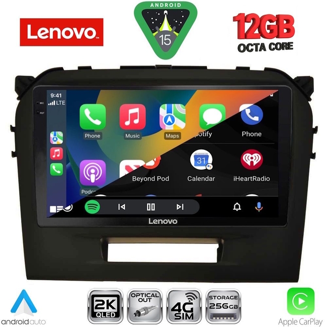 LENOVO SSZ 12697BL_CPA (9inc) MULTIMEDIA TABLET for SUZUKI VITARA mod. 2016-2025 (BLACK)