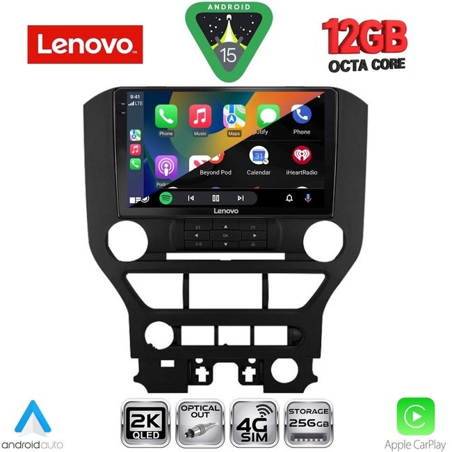 LENOVO SSZ 12166_CPA 3BUT (9inc) MULTIMEDIA TABLET for FORD MUSTANG mod. 2015-2020