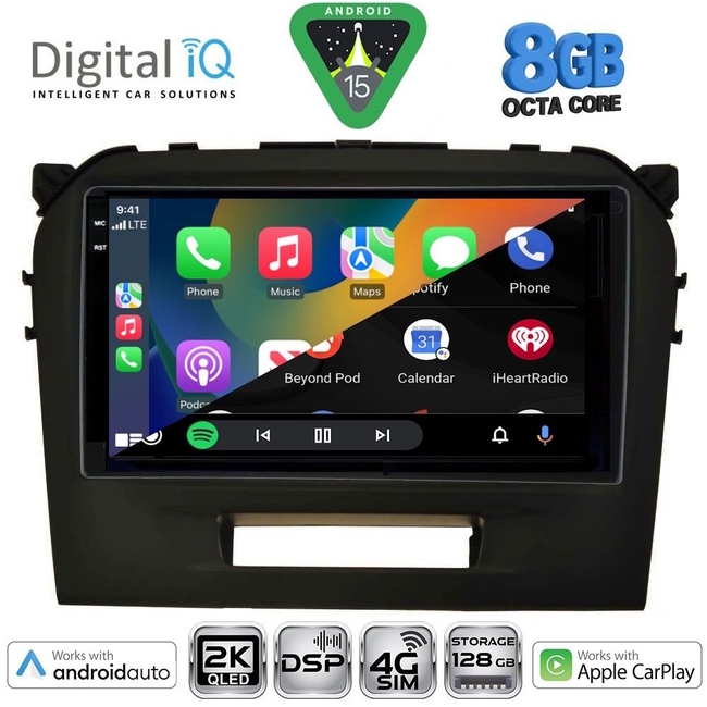 DIGITAL IQ BXF 11697BL_CPAA (9inc) MULTIMEDIA TABLET for SUZUKI VITARA mod. 2016-2025 (BLACK)