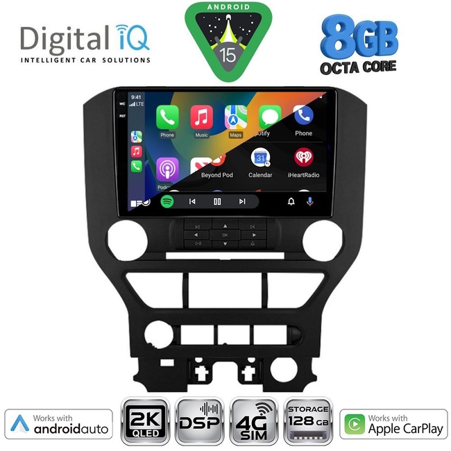 DIGITAL IQ BXF 11166_CPAA 3BUT (9inc) MULTIMEDIA TABLET for FORD MUSTANG mod. 2015-2020