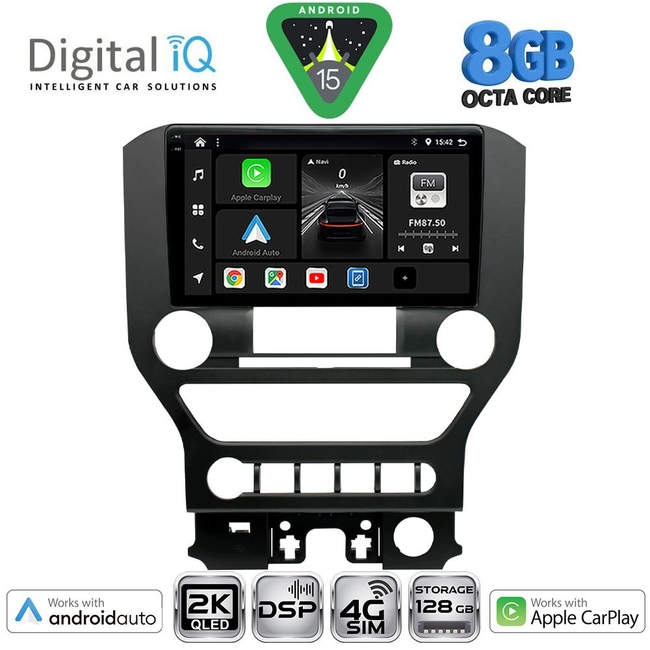DIGITAL IQ BXF 11166_CPAA 4BUT (9inc) MULTIMEDIA TABLET for FORD MUSTANG mod. 2015-2020