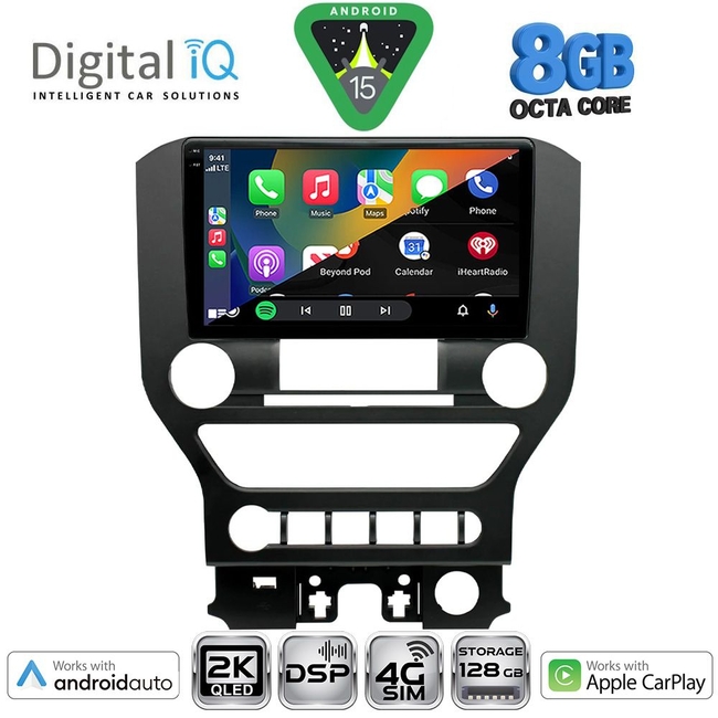 DIGITAL IQ BXF 11166_CPAA 4BUT (9inc) MULTIMEDIA TABLET for FORD MUSTANG mod. 2015-2020
