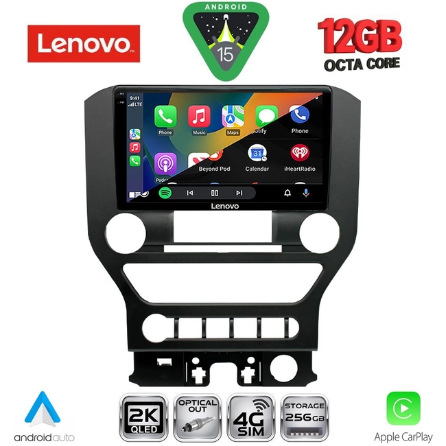 LENOVO SSZ 12166_CPA 4BUT (9inc) MULTIMEDIA TABLET for FORD MUSTANG mod. 2015-2020