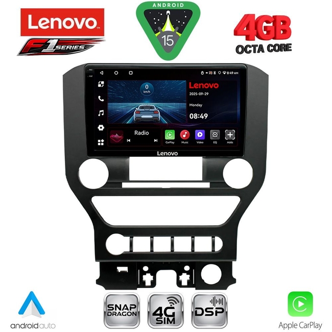 LENOVO SSQ 9166_CPA 4BUT (9inc) MULTIMEDIA TABLET for FORD MUSTANG mod. 2015-2020