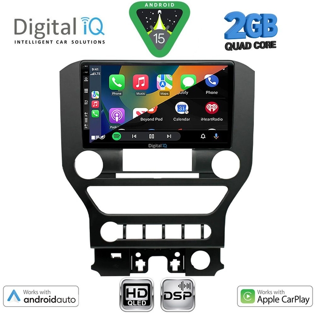 DIGITAL IQ BXC 3166_CPAA 4BUT (9inc) MULTIMEDIA TABLET for FORD MUSTANG mod. 2015-2020