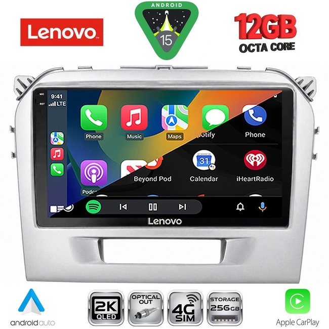 LENOVO SSZ 12697SL_CPA (9inc) MULTIMEDIA TABLET for SUZUKI VITARA mod. 2016-2025 (SILVER)