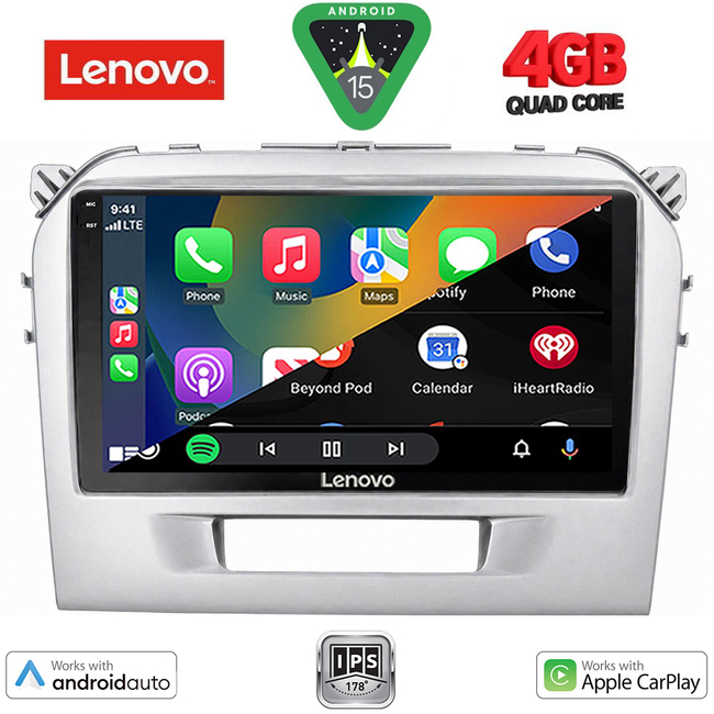 LENOVO LVE 8697SL_CPAA (9inc) MULTIMEDIA TABLET for SUZUKI VITARA mod. 2016-2025 (SILVER)