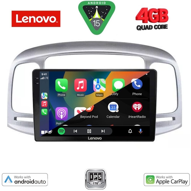 LENOVO LVE 8249SL_CPAA (9inc) MULTIMEDIA TABLET for HYUNDAI ACCENT mod. 2005-2012 (SILVER)