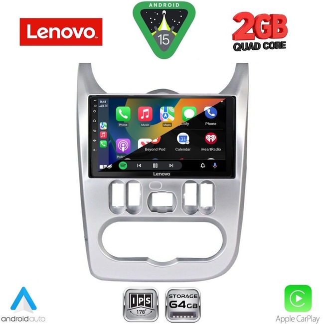 LENOVO LVD 2101SL_CPA (9inc) MULTIMEDIA TABLET for DACIA DUSTER – LOGAN – SANDERO mod. 2006-2012 (SILVER)