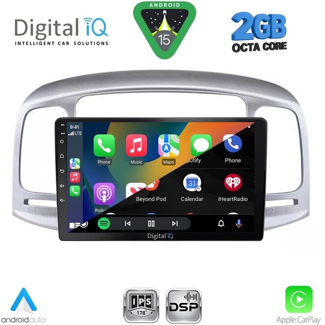 DIGITAL IQ RSF 4249SL_CPA (9inc) MULTIMEDIA TABLET for HYUNDAI ACCENT mod. 2005-2012 (SILVER)