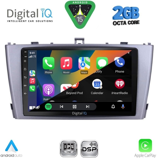 DIGITAL IQ RSF 4705SL_CPA (9inc) MULTIMEDIA TABLET for TOYOTA AVENSIS (T27) mod. 2009-2015 (SILVER)