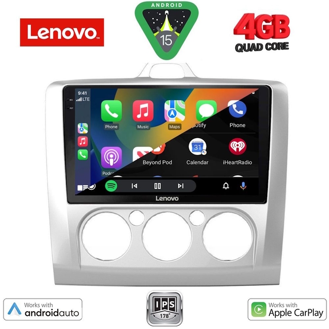 LENOVO LVE 8156SL_CPAA A/C (9inc) MULTIMEDIA TABLET for FORD FOCUS mod. 2005-2012 (SILVER)