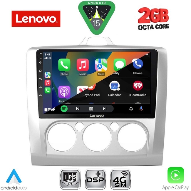 LENOVO LVF 5156SL_CPA A/C (9inc) MULTIMEDIA TABLET for FORD FOCUS mod. 2005-2012 (SILVER)