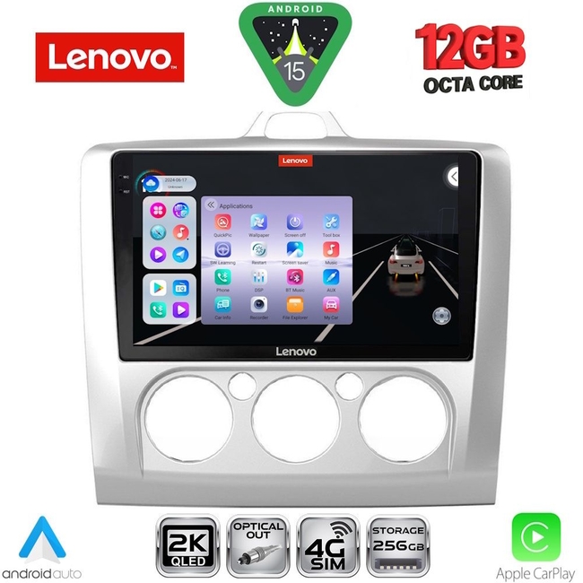 LENOVO SSZ 12156SL_CPA A/C (9inc) MULTIMEDIA TABLET for FORD FOCUS mod. 2005-2012 (SILVER)
