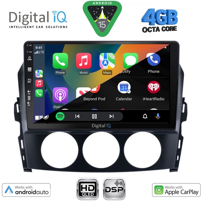 DIGITAL IQ BXF 16392_CPAA (9inc) MULTIMEDIA TABLET for MAZDA MX5 mod. 2005-2015