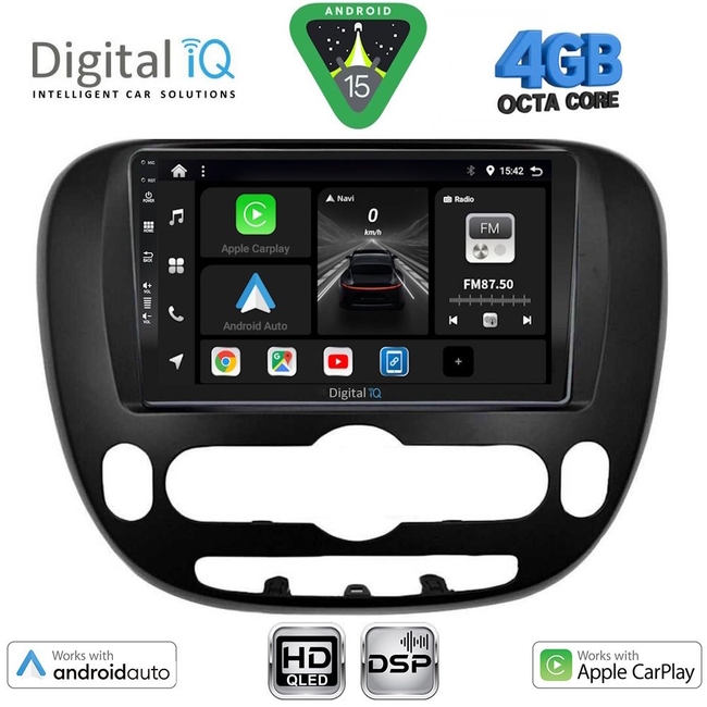 DIGITAL IQ BXF 16321_CPAA (9inc) MULTIMEDIA TABLET for KIA SOUL mod. 2014-2025