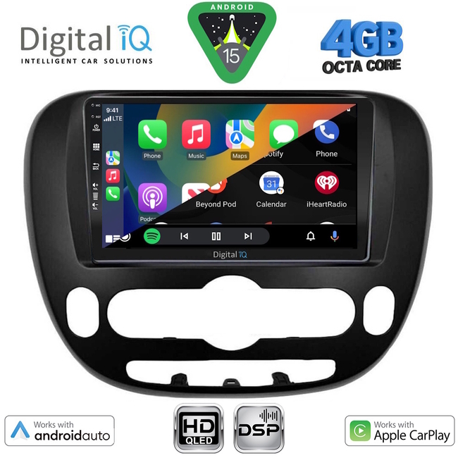 DIGITAL IQ BXF 16321_CPAA (9inc) MULTIMEDIA TABLET for KIA SOUL mod. 2014-2025