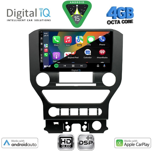 DIGITAL IQ BXF 16166_CPAA 4BUT (9inc) MULTIMEDIA TABLET for FORD MUSTANG mod. 2015-2020