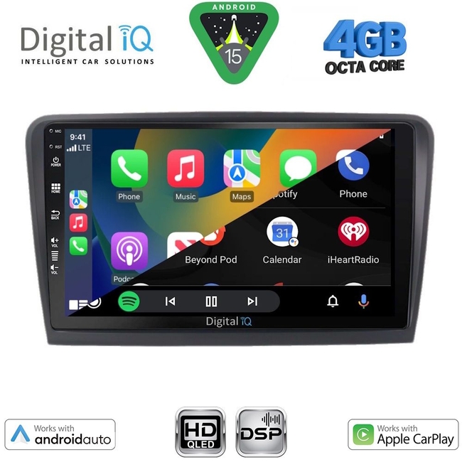 DIGITAL IQ BXF 16601_CPAA (9inc) MULTIMEDIA TABLET for SKODA RAPID  mod. 2012-2023