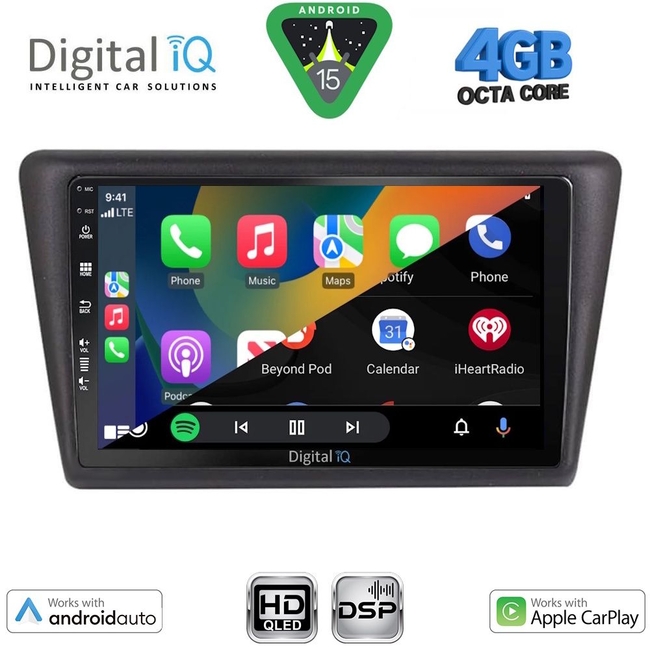 DIGITAL IQ BXF 16600_CPAA (9inc) MULTIMEDIA TABLET for SKODA RAPID SPACEBACK mod. 2014-2019
