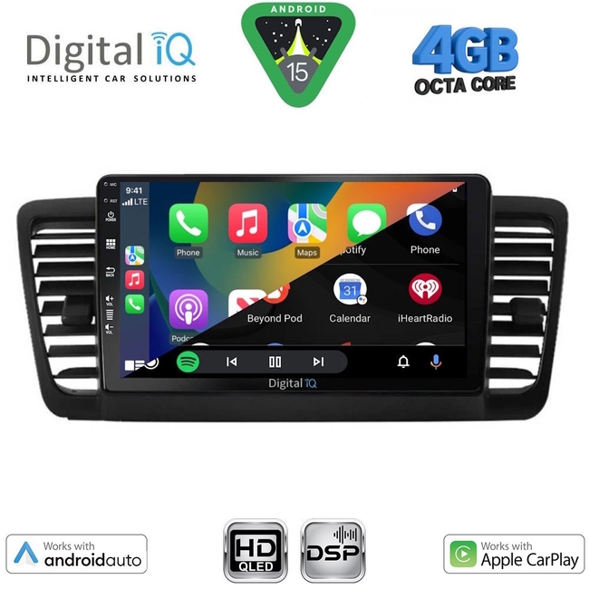 DIGITAL IQ BXF 16665_CPAA (9inc) MULTIMEDIA TABLET for SUBARU LEGACY - OUTBACK mod. 2002-2008