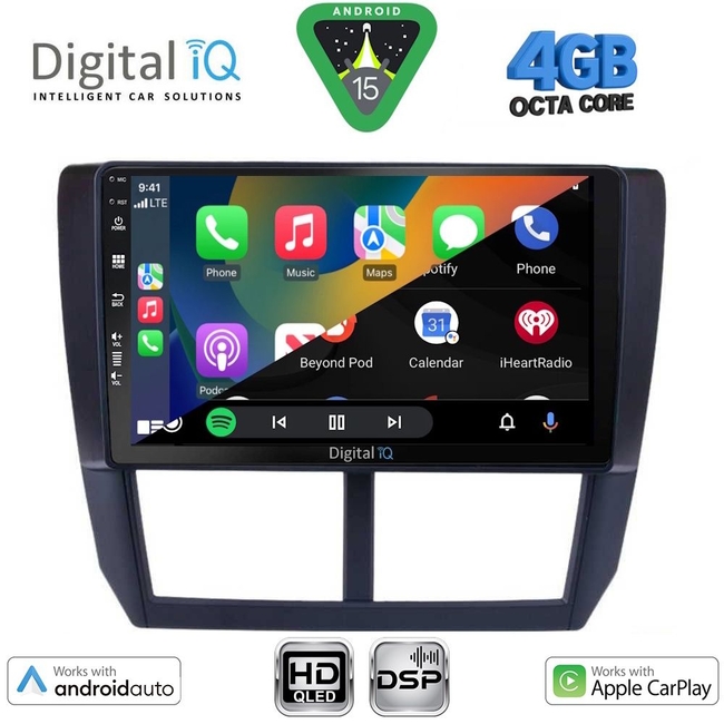 DIGITAL IQ BXF 16662_CPAA (9inc) MULTIMEDIA TABLET for SUBARU FORESTER - IMPREZA - XV mod. 2008-2013