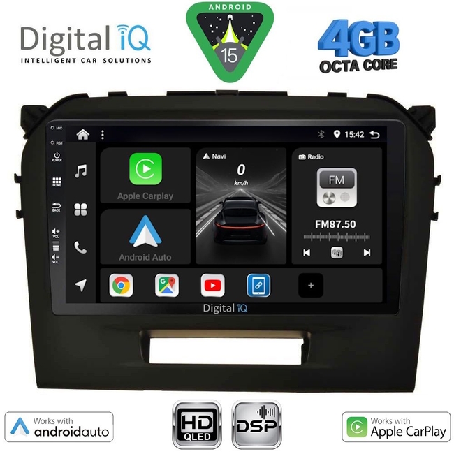 DIGITAL IQ BXF 16697BL_CPAA (9inc) MULTIMEDIA TABLET for SUZUKI VITARA mod. 2016-2025 (BLACK)