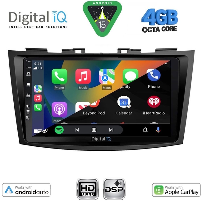 DIGITAL IQ BXF 16685_CPAA (9inc) MULTIMEDIA TABLET for SUZUKI SWIFT mod. 2011-2016