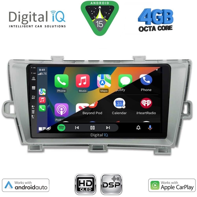 DIGITAL IQ BXF 16726_CPAA (9inc) MULTIMEDIA TABLET for TOYOTA PRIUS mod. 2009-2015