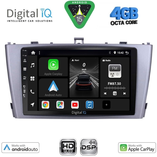 DIGITAL IQ BXF 16705SL_CPAA (9inc) MULTIMEDIA TABLET for TOYOTA AVENSIS (T27) mod. 2009-2015 (SILVER)