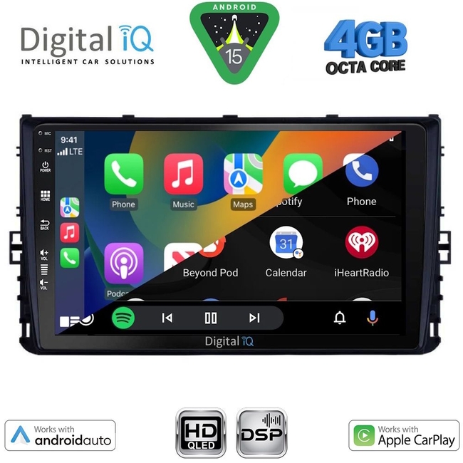 DIGITAL IQ BXF 16758_CPAA (9inc) MULTIMEDIA TABLET for VW POLO – TROC – TCROSS mod. 2017-2026