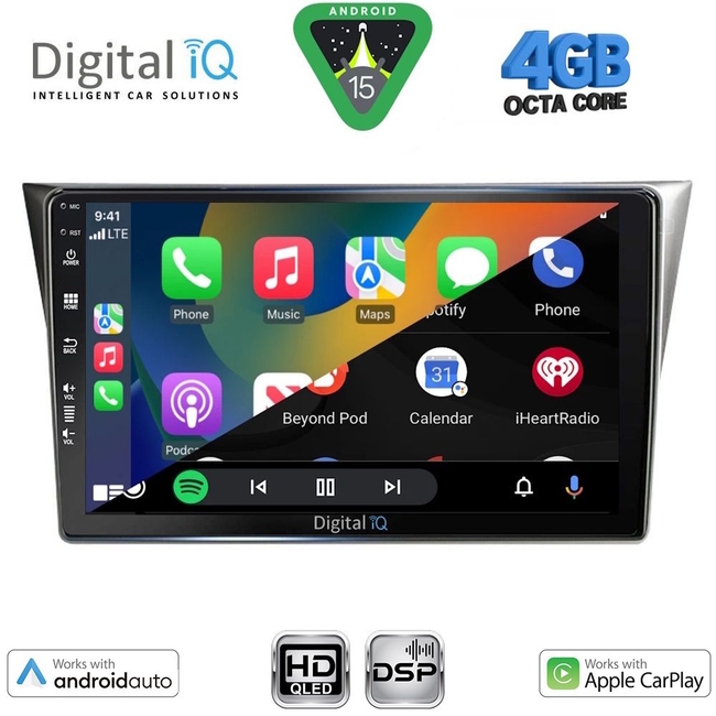 DIGITAL IQ BXF 16659_CPAA (9inc) MULTIMEDIA TABLET for SUBARU IMPREZA mod. 2002-2008
