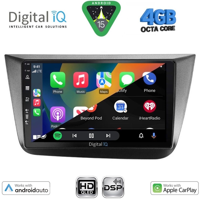 DIGITAL IQ BXF 16570_CPAA (9inc) MULTIMEDIA TABLET for SEAT ALTEA mod. 2004-2015